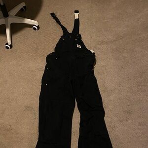 Carhartt Men's Black Cargo Overalls